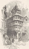 GERMANY. Luther's House 1903 old antique vintage print picture