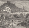 GERMANY. Wisper. ruins of Nollich 1903 old antique vintage print picture