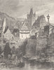 GERMANY. View in Diez 1903 old antique vintage print picture
