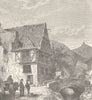 GERMANY. Cochem 1903 old antique vintage print picture