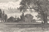 GERMANY. View of Nonnenwerth 1903 old antique vintage print picture