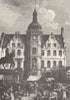 GERMANY. Market-Place, Düsseldorf 1903 old antique vintage print picture