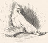 MOROCCO. An Arab asleep 1882 old antique vintage print picture