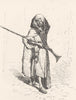 MOROCCO. A Moorish soldier 1882 antique vintage print picture