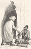 MOROCCO. Jewish money-changer, Tangier 1882 old antique vintage print picture