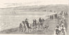 MOROCCO. The beach, Cape Malabata 1882 old antique vintage print picture