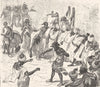 MOROCCO. Procession of the Aissawa 1882 old antique vintage print picture