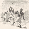 MOROCCO. The ball players 1882 old antique vintage print picture