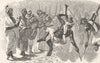 MOROCCO. Dance of the soldiers 1882 antique vintage print picture