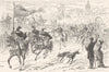 MOROCCO. Departure of caravan for Fes 1882 old antique vintage print picture