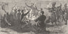 MOROCCO. Dining in the tent 1882 old antique vintage print picture