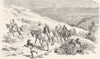 MOROCCO. Caravan ascending Red Mountain 1882 old antique vintage print picture