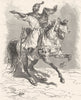 MOROCCO. Selam pointing out a hill 1882 old antique vintage print picture