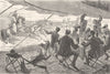 MOROCCO. The dinner 1882 old antique vintage print picture