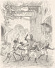 MOROCCO. Entering a bazaar at Alkazar 1882 old antique vintage print picture