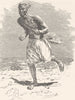 MOROCCO. A postman 1882 old antique vintage print picture