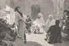 MOROCCO. Taking tea with Gov of Karia-El-Abbassi 1882 old antique print