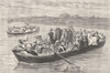 MOROCCO. The passage of the Sebou 1882 old antique vintage print picture