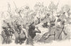 MOROCCO. Dispersing the crowd 1882 old antique vintage print picture