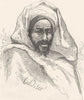 MOROCCO. Type of native Beni-Hassan 1882 old antique vintage print picture