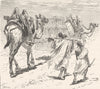 MOROCCO. The camel conveyance 1882 old antique vintage print picture