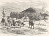 MOROCCO. A Douar 1882 old antique vintage print picture