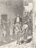 MOROCCO. Arrival at our house at Fes 1882 old antique vintage print picture