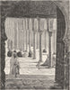 MOROCCO. Colonnade of a mosque at Fes 1882 old antique vintage print picture