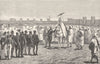 MOROCCO. Our 1st mtg with Sultan 1882 old antique vintage print picture