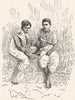 MOROCCO. Jewish children 1882 old antique vintage print picture