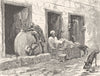 MOROCCO. Moorish grindstone 1882 old antique vintage print picture