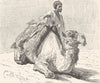 MOROCCO. Camel and driver 1882 old antique vintage print picture