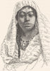 MOROCCO. Negro slave 1882 old antique vintage print picture