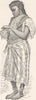 MOROCCO. Negro slave 1882 old antique vintage print picture
