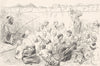 MOROCCO. School in Fes 1882 old antique vintage print picture