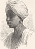 MOROCCO. Slave of the war minister 1882 old antique vintage print picture