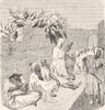 MOROCCO. Awaiting audience of Sultan 1882 old antique vintage print picture