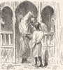 MOROCCO. Barber's shop 1882 old antique vintage print picture