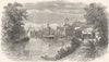 SWEDEN. A view of Motala. SMALL 1890 old antique vintage print picture