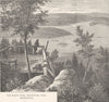 NORWAY. The King's View, Krokleven, near Christiania 1890 old antique print