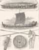 NORWAY. The Viking's Ship 1890 old antique vintage print picture