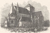 NORWAY. Trondheim Cathedral 1890 old antique vintage print picture