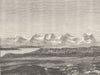 NORWAY. The Seven Sisters 1890 old antique vintage print picture