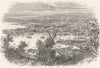 NORWAY. Christiania (Oslo) 1890 old antique vintage print picture