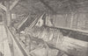 NORWAY. The Viking's Ship in its shed at Christiania (Oslo) 1890 old print