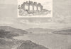 NORWAY. Lake Mjosen and the ruins of Hamar Cathedral 1890 old antique print