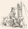 NORWAY. A deck passenger 1890 old antique vintage print picture