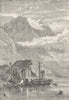 NORWAY. Rosendal 1890 old antique vintage print picture