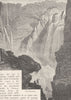 NORWAY. The Voringfos 1890 old antique vintage print picture