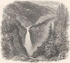 NORWAY. The Rjukanfos (Rjukanfossen) 1890 old antique vintage print picture